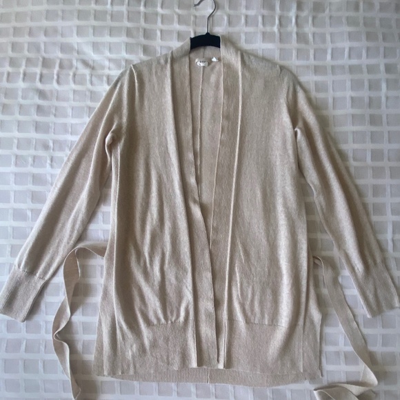 Gap Linen Blend Cardigan Light Tan - Picture 1 of 9